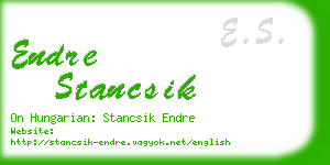 endre stancsik business card